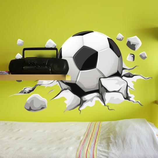 Sticker mural Trou Ballon de football