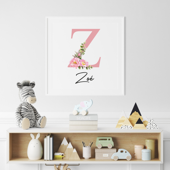 Affiche / Poster Monogramme Carrée - Lettre Z
