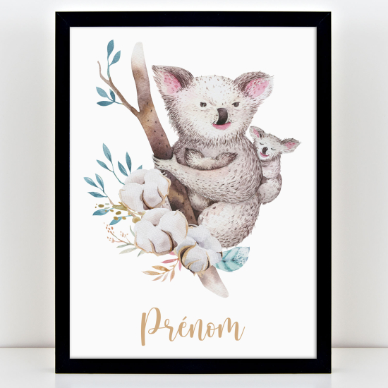 Affiche / Poster Prénom Enfants - Koalas