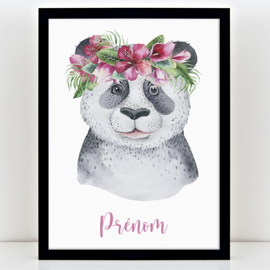 Affiche / Poster Prénom Enfants - Panda