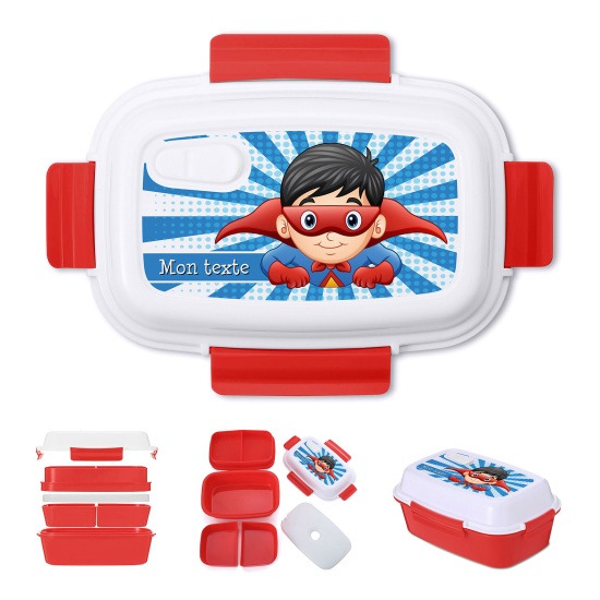 Lunch box - bento enfant isotherme personnalisée - Super-héros