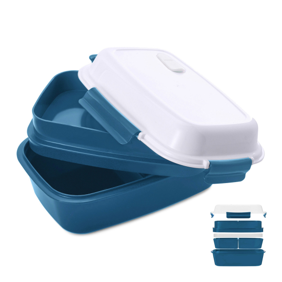 Lunch box bento isotherme bleu pétrole