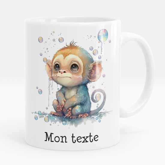 Mug - Tasse personnalisée - Bébé singe