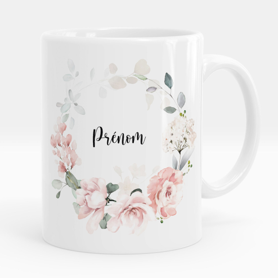 Mug - Tasse personnalisée - Fleurs