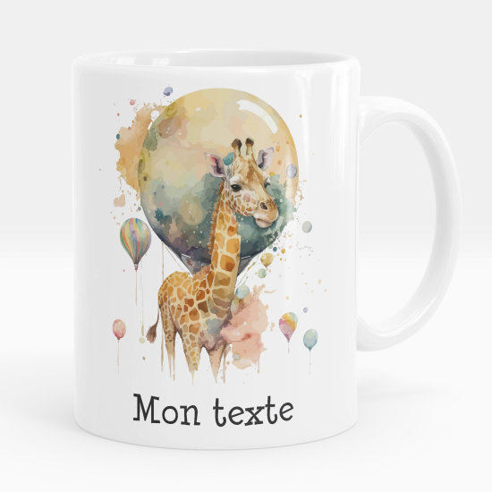 Mug - Tasse personnalisée - Girafe ballons