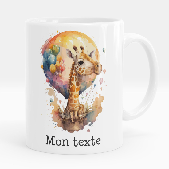 Mug - Tasse personnalisée - Girafe Ballons