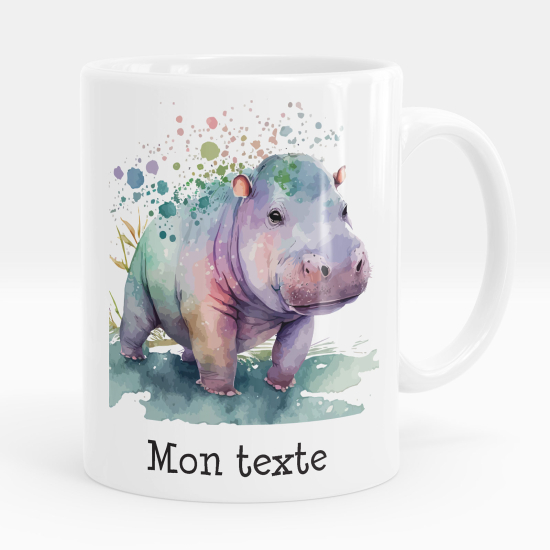 Mug - Tasse personnalisée - Hippopotame