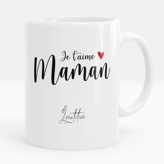 Mug - Tasse personnalisée - Maman je t'aime