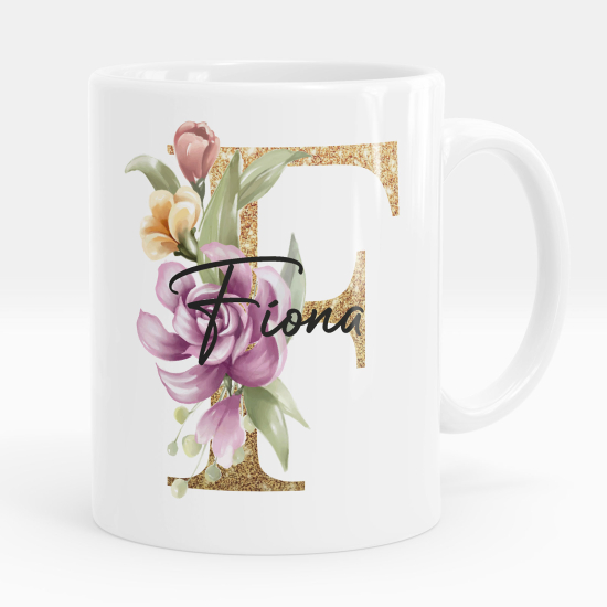 Mug - Tasse personnalisée Monogramme - Lettre F