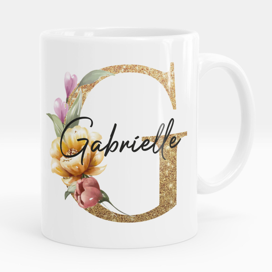 Mug - Tasse personnalisée Monogramme - Lettre G