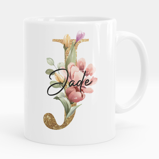 Mug - Tasse personnalisée Monogramme - Lettre J