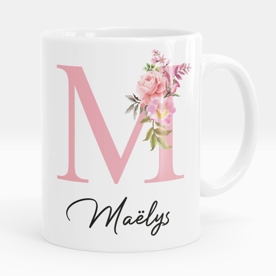 Mug - Tasse personnalisée Monogramme - Lettre M