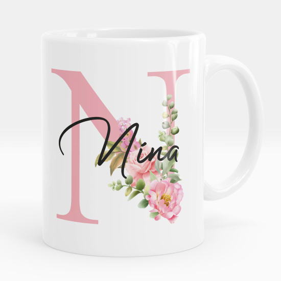 Mug - Tasse personnalisée Monogramme - Lettre N