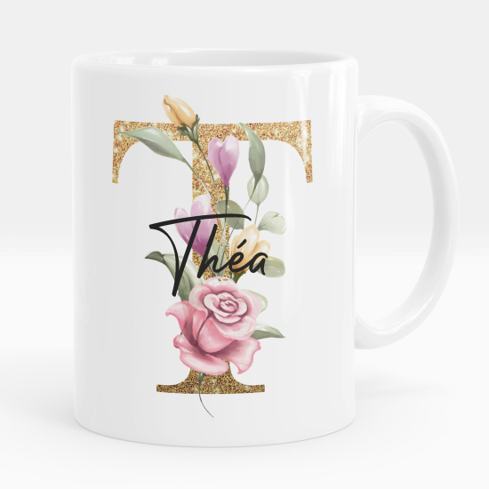 Mug - Tasse personnalisée Monogramme - Lettre T