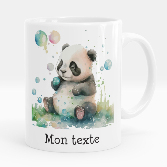 Mug - Tasse personnalisée - Panda bulles