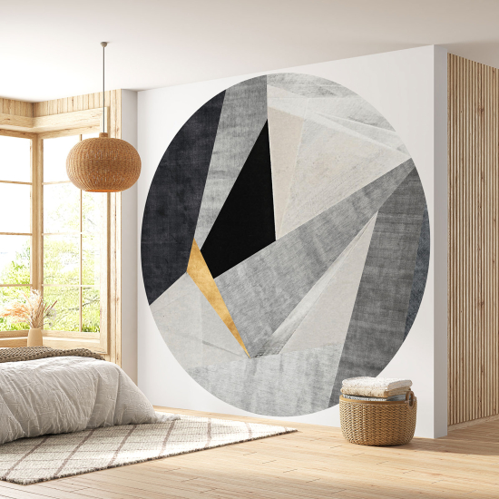 Papier peint rond / cercle - Motif géométrique