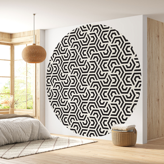 Papier peint rond / cercle - Motif géométrique - 433