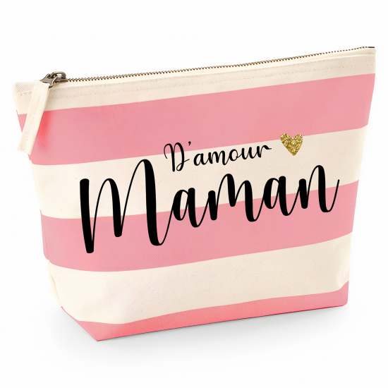 Pochette Nautical a rayures roses - Maman d'amour