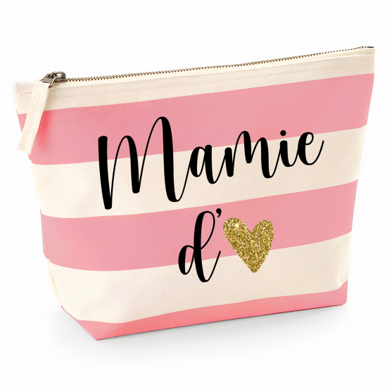 Pochette Nautical a rayures roses - Mamie d'amour