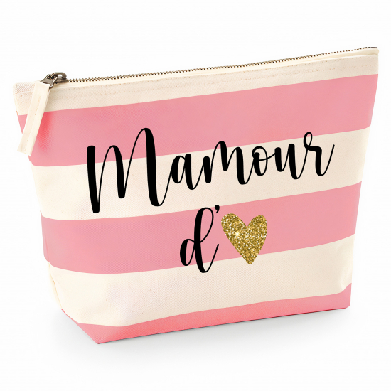 Pochette Nautical a rayures roses - Mamour d'amour
