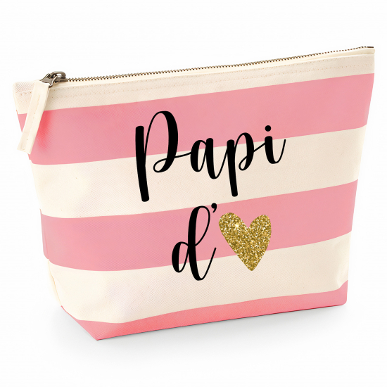 Pochette Nautical a rayures roses - Papi d'amour