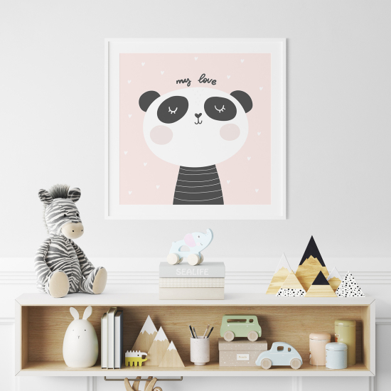 Poster / Affiche carrée Enfants - Panda My Love