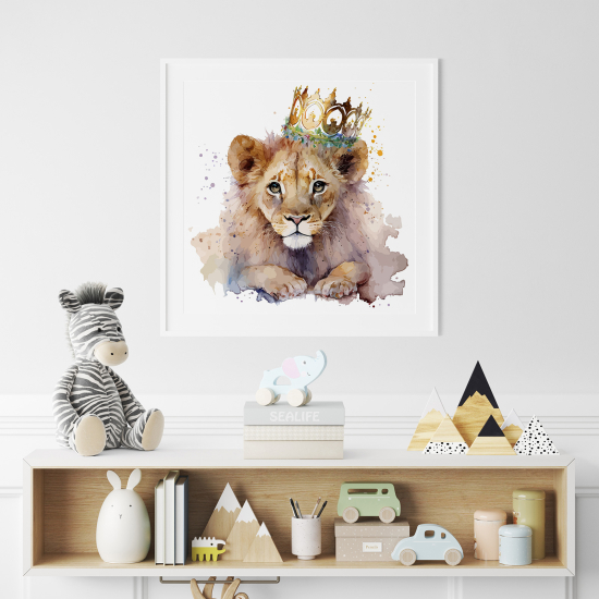 Poster / Affiche carrée Enfants - Roi Lion