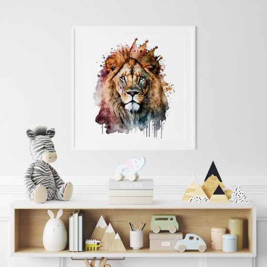 Poster / Affiche carrée Enfants - Roi Lion