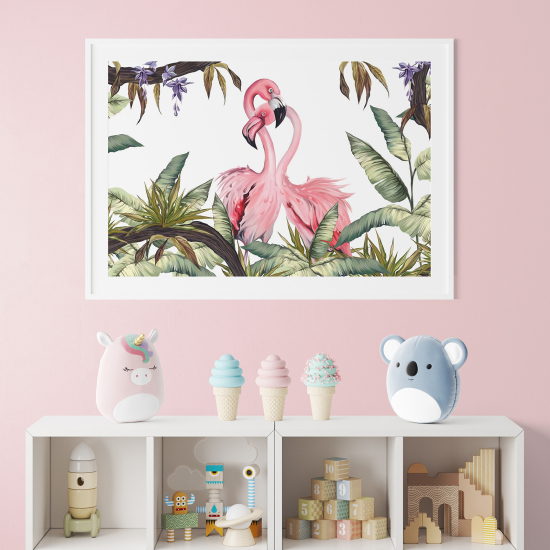 Poster / Affiche enfants - Flamants roses