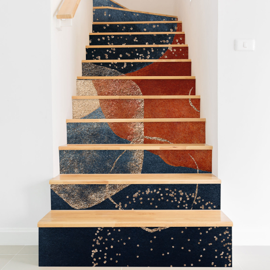 Stickers contremarches escalier - Abstrait