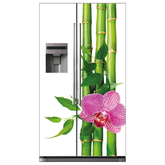 Stickers Frigo Américain - Fleur bambou