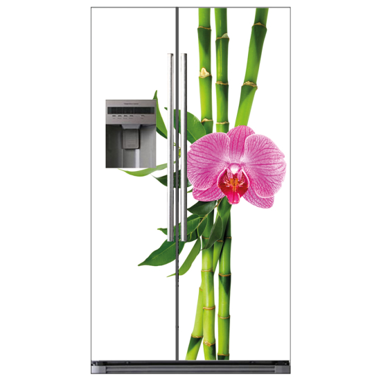 Stickers Frigo Américain - Fleur bambou