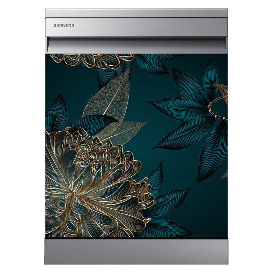 Stickers Lave vaisselle - Fleurs tropicales