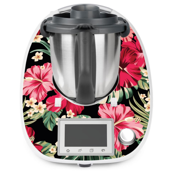 Stickers Thermomix TM5 - Fleurs tropicales
