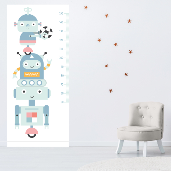 Stickers Toise Pour Mesure Enfants - Robots