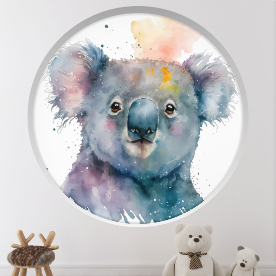 Stickers Trompe l'œil Arche ronde Enfants - Koala