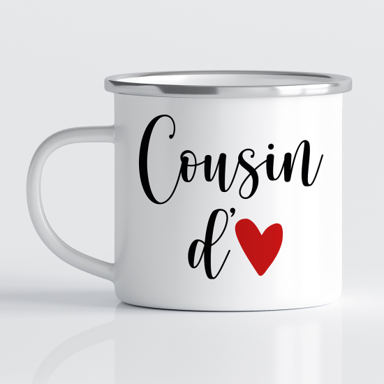 Tasse - Mug Émaillé - Cousin d'amour