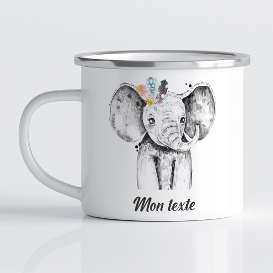 Tasse - Mug Émaillé Enfants - Éléphant