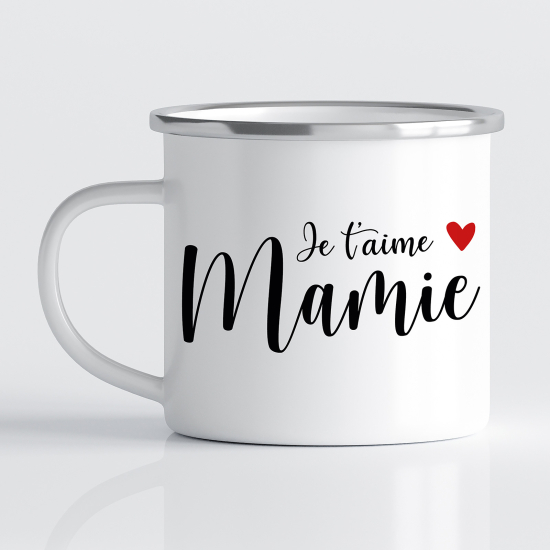 Tasse - Mug Émaillé - Je t'aime Mamie