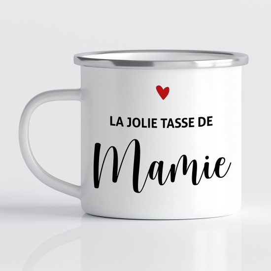 Tasse - Mug Émaillé - La jolie tasse de mamie