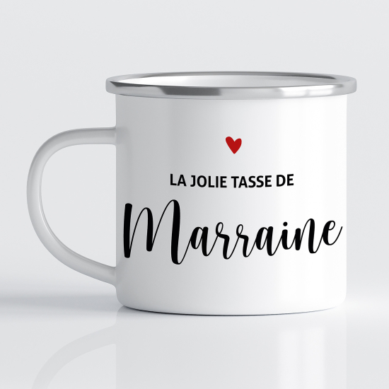 Tasse - Mug Émaillé - La jolie tasse de marraine