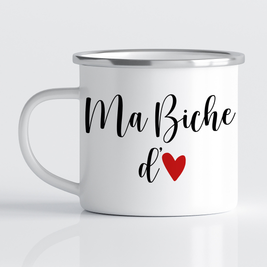 Tasse - Mug Émaillé - Ma Biche d'amour