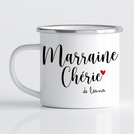 Tasse - Mug Émaillé - Marraine Chérie