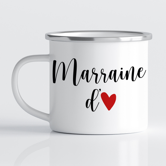 Tasse - Mug Émaillé - Marraine d'amour