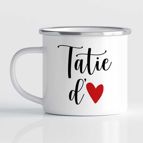 Tasse - Mug Émaillé - Tatie d'amour