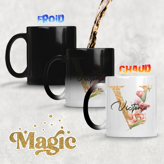 Tasse - Mug Magique Monogramme - Lettre V