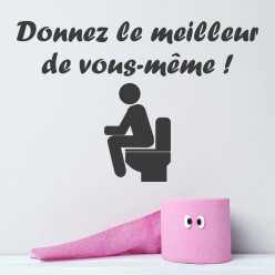 Sticker citation toilettes règles des wc – Stickers STICKERS CITATIONS  Français - Ambiance-sticker