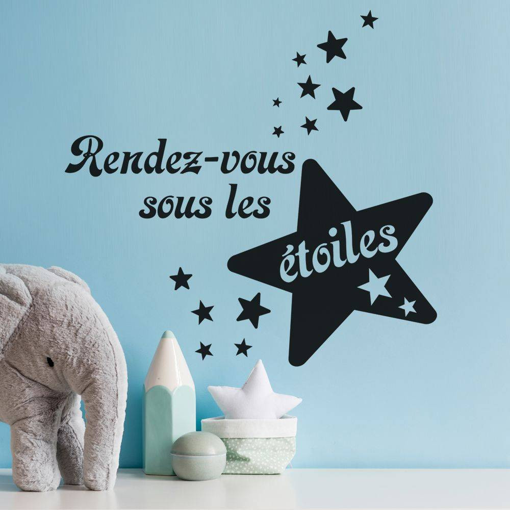 Stickers Citation Rendez Vous Sous Les Etoiles Des Prix 50 Moins Cher Qu En Magasin